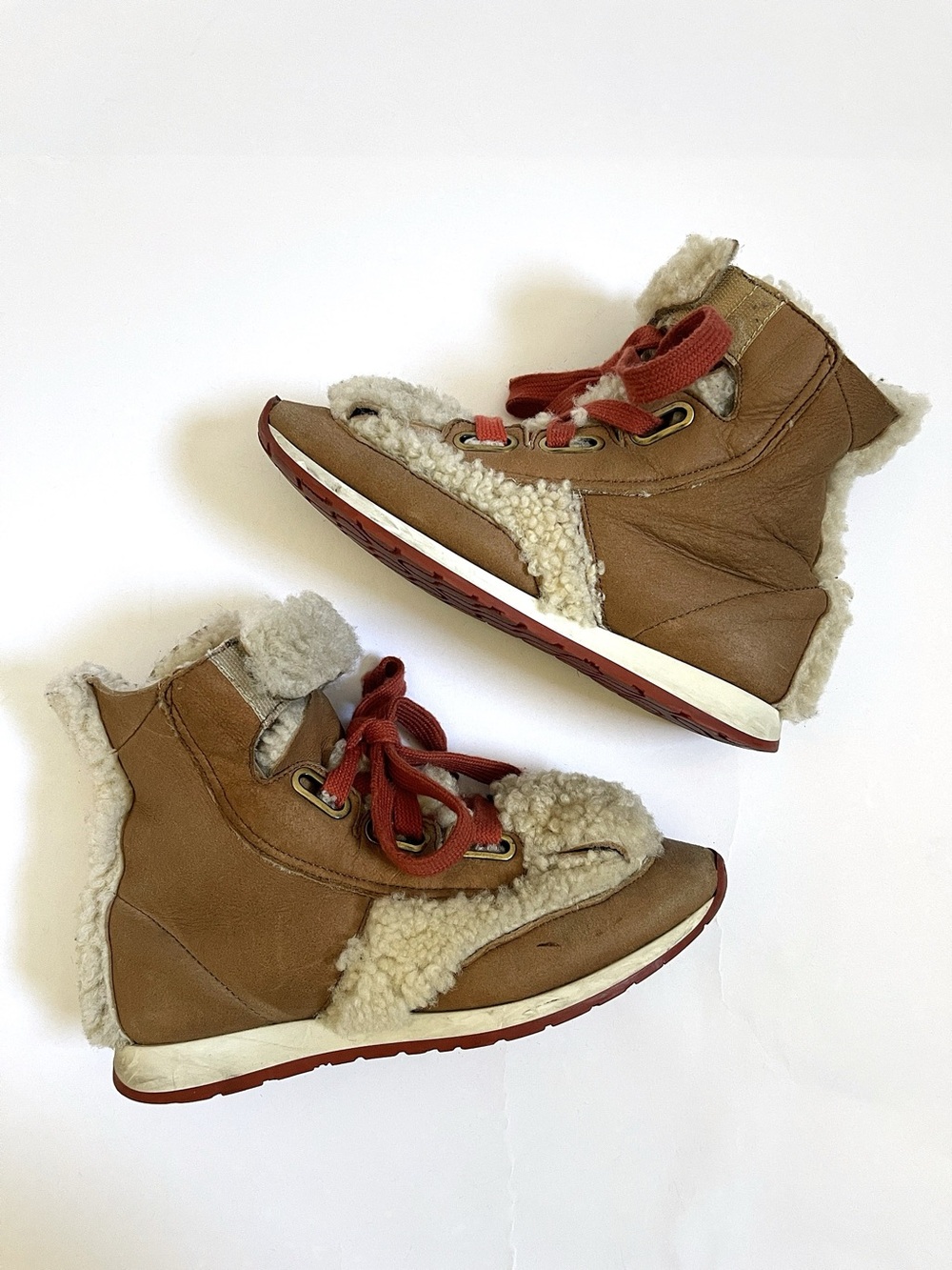 Vivienne Westwood 3 Tongue Shearling Trainer Sneakers AW16 US 7 - Picture 15 of 15
